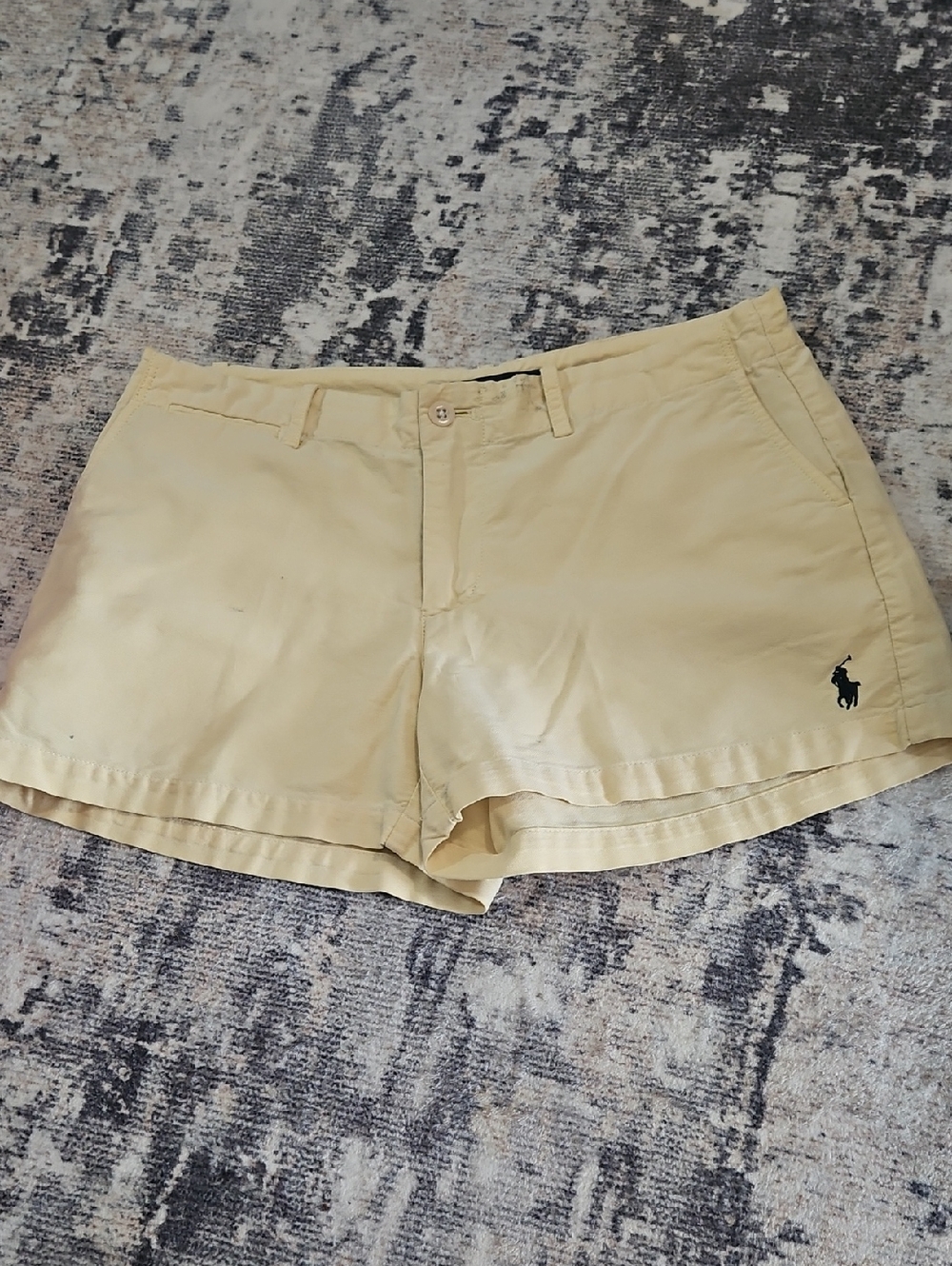Ralph Lauren Pale Yellow Women's Chino Shorts, Size 6
